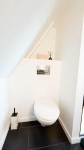 a bathroom with a toilet in the attic at RR4 - Penthouse in Antwerp