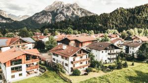 an aerial view of a village in the mountains at Haus Luna - Apartment Luna 6 in Schwangau