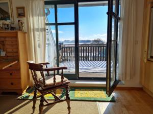 En balkon eller terrasse på Künstlerglück