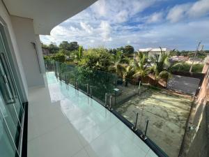 a view from the balcony of a house at Mansão Duplex Santarém in Santarém