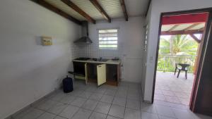 a kitchen with a sink and a counter top at Bellevue Studios in Mare Gaillard +30 photos