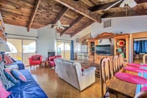 a living room with a couch and a table at Spacious Oceanview Home Casa de Los Amigos in Puerto Peñasco +17 photos