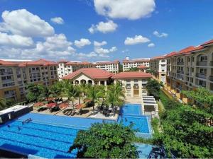 an overhead view of a swimming pool at a resort at Sanremo Oasis Staycation in Cebu City