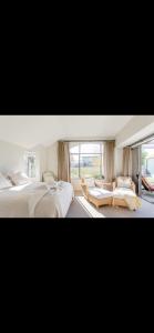 a large bedroom with two beds and a couch at Retreat to Pisa in Mount Pisa