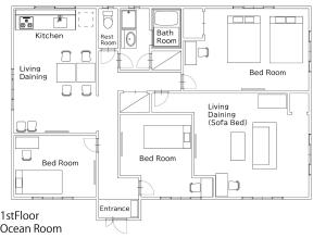 a floor plan of a house at 栞-shiori-FUNAKURA in Ishigaki Island +50 photos