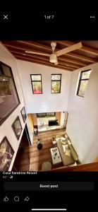 a view of a living room with a ceiling at Casa Sandrine resort in Malolos