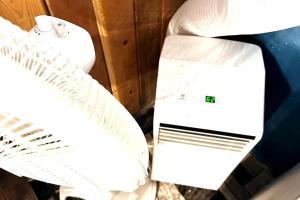 two white beds sitting next to each other at Economy 3 beds in Moorhead +12 photos