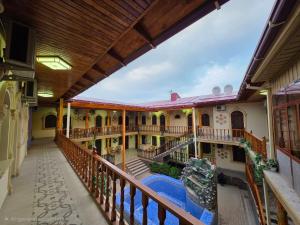 a view from the balcony of a building at Al Samarqandi Hotel in Samarkand
