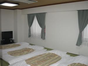 Postel nebo postele na pokoji v ubytování Hotel Tsukuba Hills Umezono
