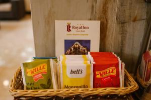 a basket filled with different types of food in at Royal Inn Cusco Hotel in Cusco