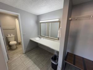 a bathroom with a sink and a toilet at Economy Inn in Arcadia +9 photos