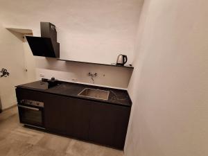 a kitchen with a sink and a counter top at Il pozzo & La volta in Siena +40 photos