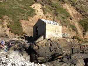 eine kleine Hütte an einem Berghang in der Unterkunft Trezise Cottage in Penzance