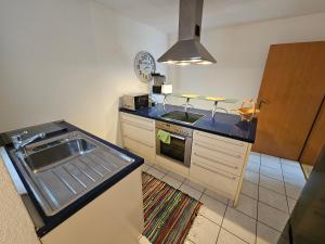 a kitchen with a sink and a stove at Stadtperle in Göppingen