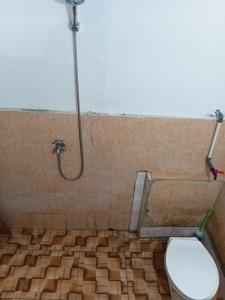 a bathroom with a toilet and a shower at Bunaken Jhon Homestay in Manado +30 photos