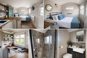 Η κουζίνα ή μικρή κουζίνα στο Ewes Rest Shepherds Hut +12 φωτογραφίες