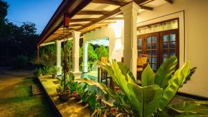 a house with a bunch of plants in front of it at Villa Swallow Nest in Sigiriya