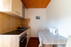 a small kitchen with a counter top and a sink at Nikola apartment in Božava +5 photos
