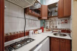 Η κουζίνα ή μικρή κουζίνα στο Apartment Rubinshteyna 15