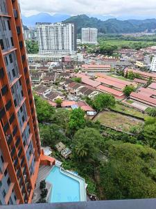 a view of a city from a building at Piccadilly Residence by LMS ipoh in Ipoh