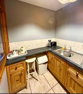 a kitchen with a sink and a counter top at The Ormond Apartments in Dungarvan +13 photos