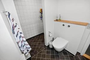 a bathroom with a toilet and a sink at 0379-Romo-Stormengevej-14 in Høm