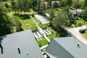 an aerial view of a building with a yard at Вила Bora Vista 1 in Tsigov Chark