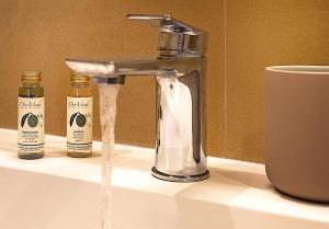 a sink with water pouring from a faucet at B&B Borgo di Pratavecchie in Migliarino +54 photos