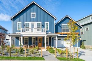 a house with blue siding at Best.Day.Ever. #58 in Chelan