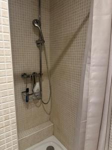 a shower in a bathroom with a toilet at Le 8 Chaussée Honfleur in Honfleur +15 photos