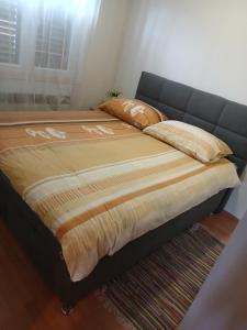 a large bed in a room with a couch at Vacation House Loreta in Sveti Rok +15 photos