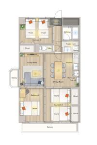 a floor plan of a house at 弥富民泊 - Yatomi Minpaku - in Yatomi 