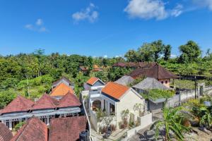an aerial view of a house with red roofs at Asaka Private Villa in Nusa Penida