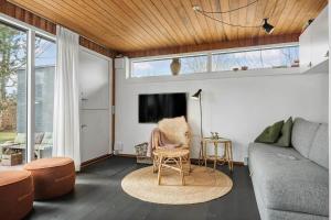 a living room with a couch and a tv at 30325-Odder-Rythiavang-22 in Odder