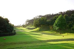 a view of a golf course with a green field at La Vie Dor Hotel and Resort, Trademark Collection by Wyndham in Hwaseong