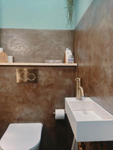 a bathroom with a sink and a toilet at 1645-Graested-Udsholt-Strandvej-101 in Græsted +18 photos