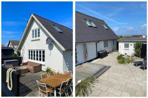 a house with a patio and a house with a roof at 70222-Ulfborg-Jagtvejen-8 in Ulfborg
