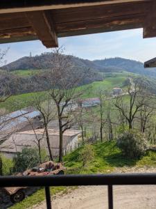 a view of a field from a window at Agriturismo Farneto in Farneto