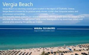 a page of a beach with a bunch of umbrellas at White DIAMOND in Chalkidiki in Vergia