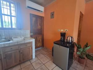 a kitchen with a sink and a counter top at Quepos Studio Apartments in Quepos +43 photos