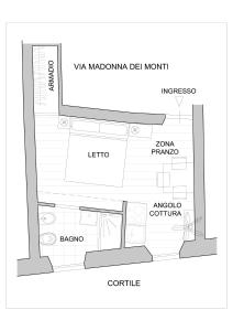 a floor plan of the vaan madonna del wont at Madonna dei Monti in Rome