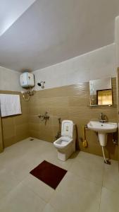 a bathroom with a toilet and a sink at Himnest in Kalpa