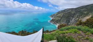 a view of the ocean from the side of a cliff at Agave di mare in Riomaggiore