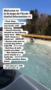 a screenshot of a video of a pool of water at Grange de l'ancienne école avec Jacuzzi privé in Gérardmer