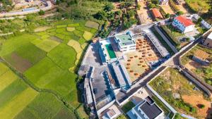 an overhead view of a building in a park at Ricefield Valley in Mandrangobato