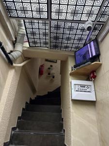 an overhead view of a staircase in a building at Royal Konaklama Manzara in Bandırma +24 photos