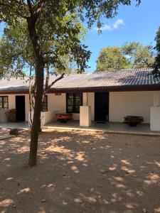a building with a tree in front of it at Emerald Hotel Sigiriya in Dambulla