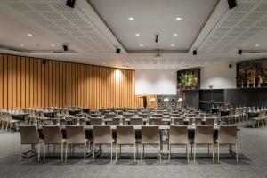 a large conference room with tables and chairs at Hotel SB Icaria in Barcelona +38 photos