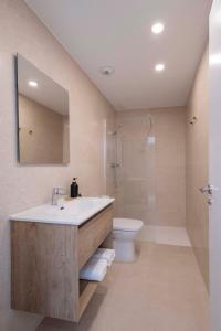 a bathroom with a sink and a toilet at Apartamentos Armonia Peñíscola in Peniscola