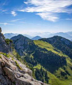 a view from the top of a mountain at Landhaus No 12 mit privater Sauna in Bayrischzell